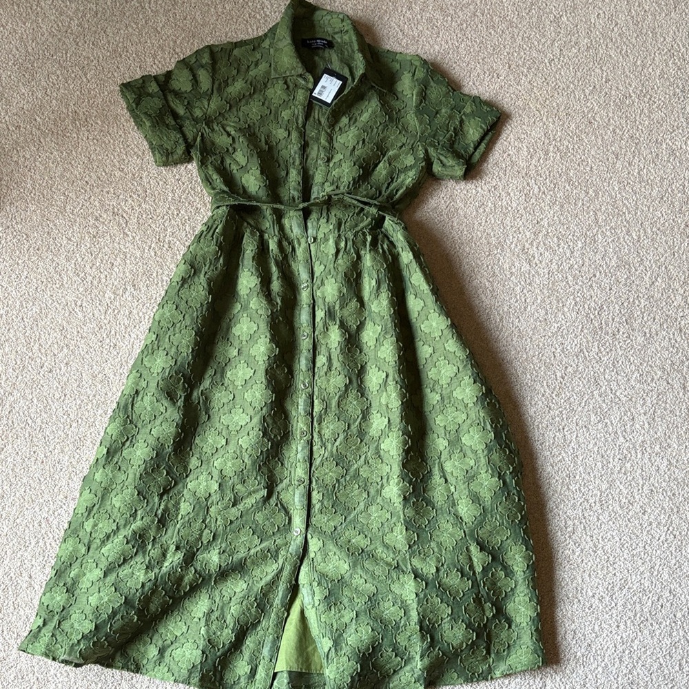 NWT Kate Spade New York Belted Midi Shirt Dress XS